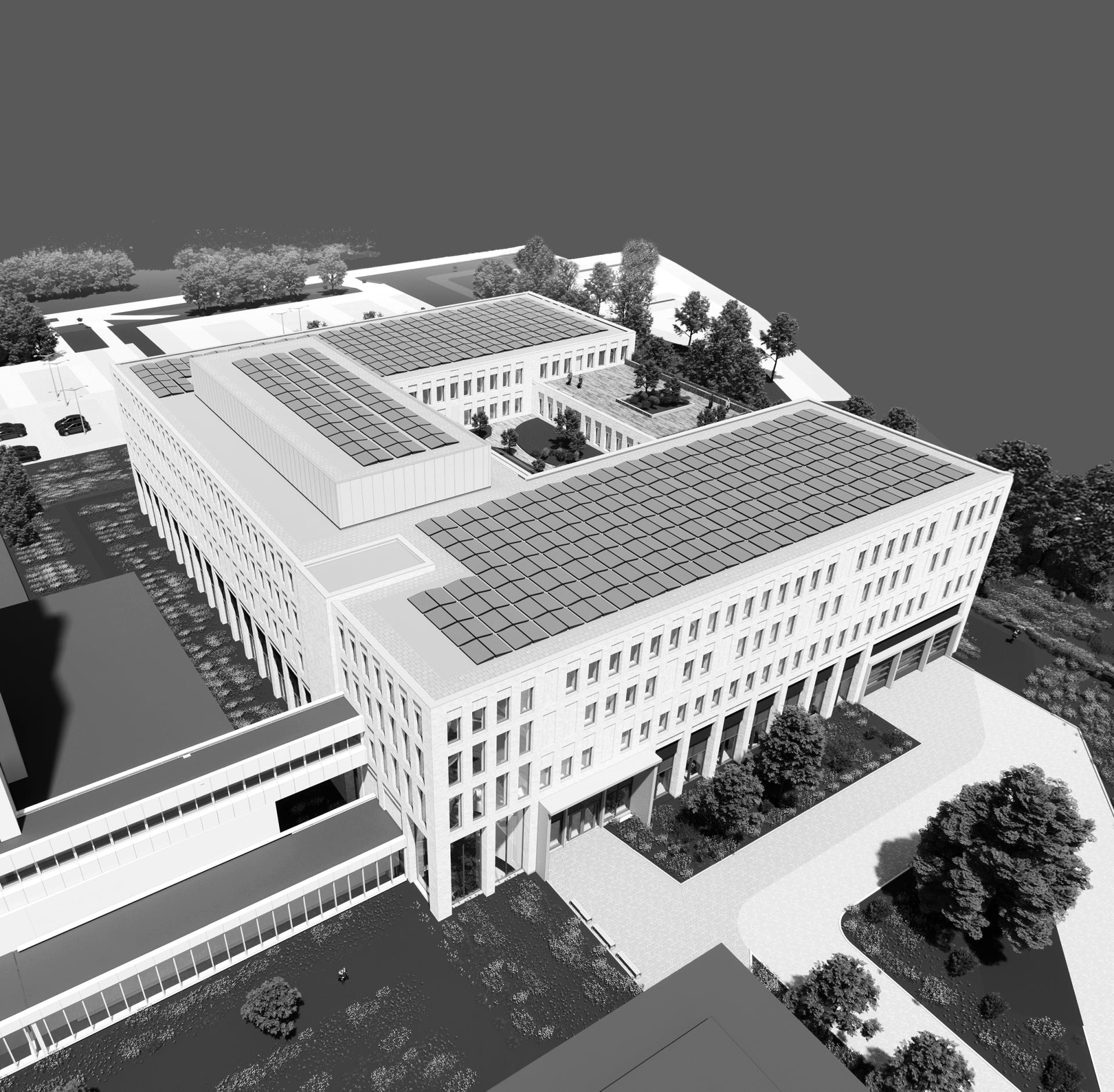 Ziekenhuis zwart-wit.